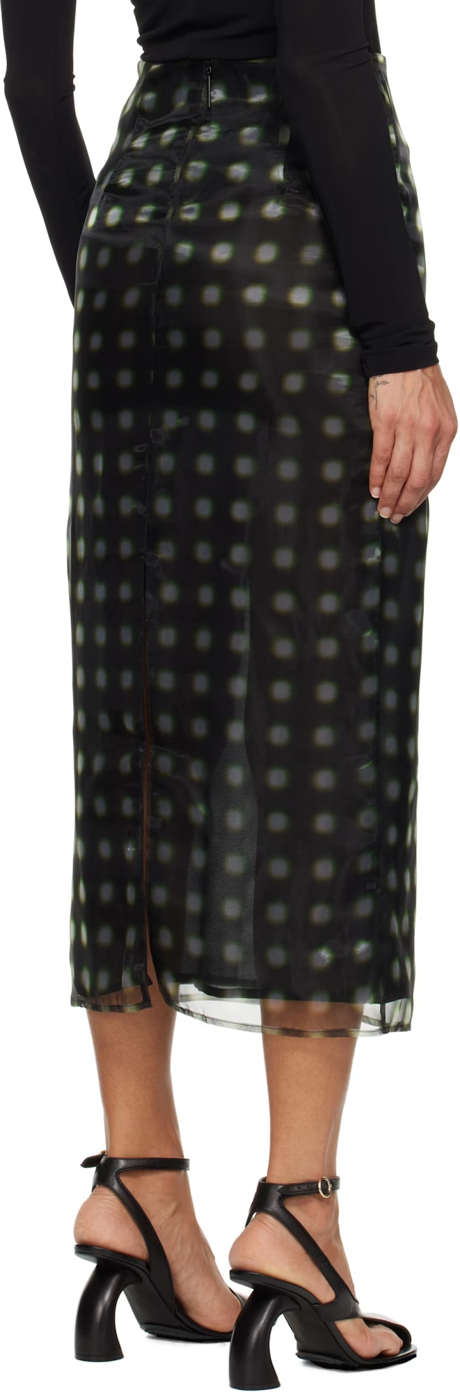 16arlington Semi-transparent Design Midi Skirt