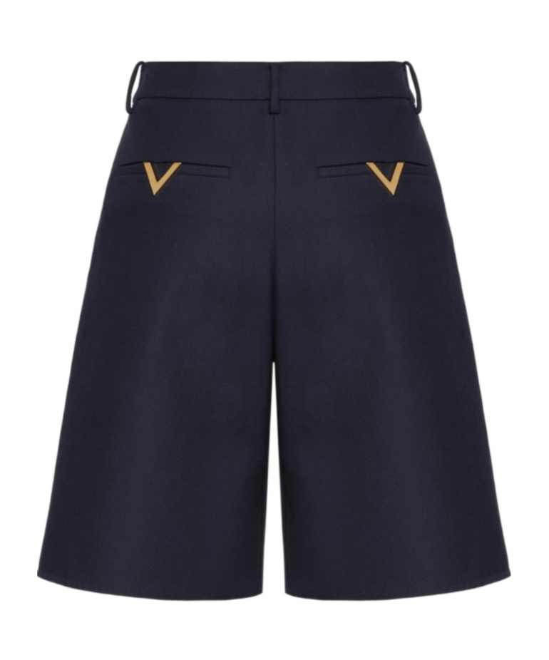 Valentino Vlogo Straight-leg Shorts In Black
