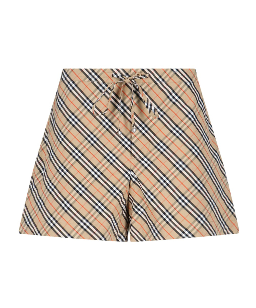 Shop Burberry Vintage Check Shorts In Nude