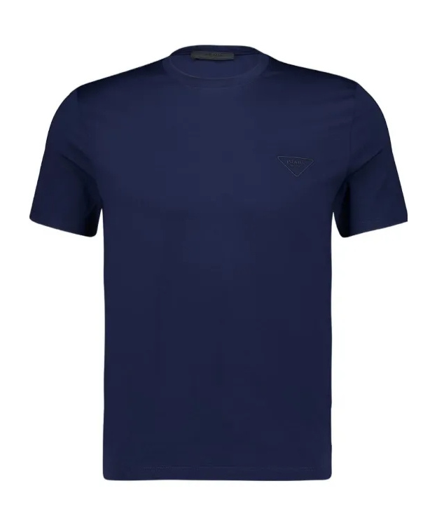 Prada Crew-neck T-shirt In Blue