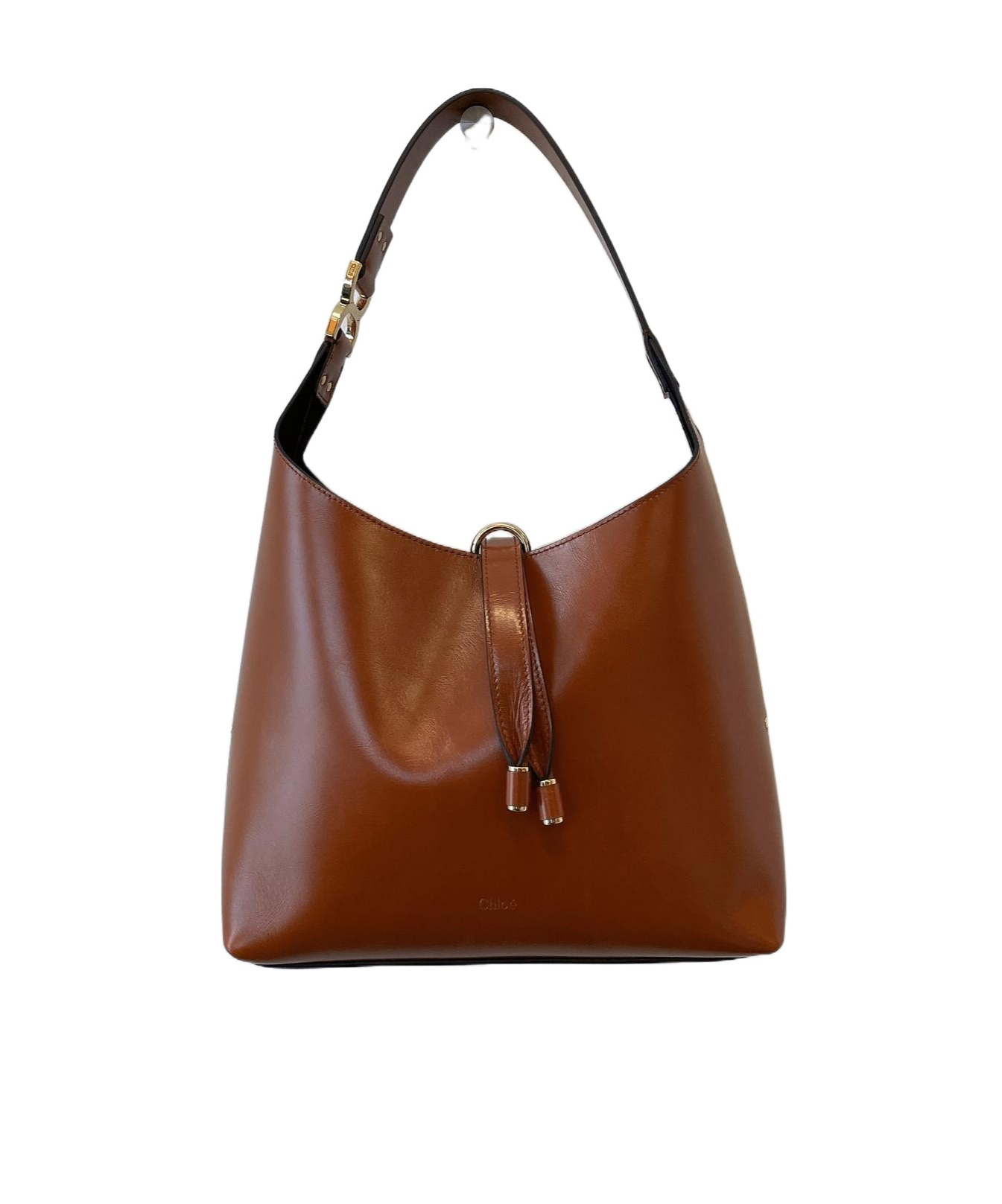 Chloé Womens Chloe Marcie Small Logo-debossed Leather Shoulder Bag In Brown