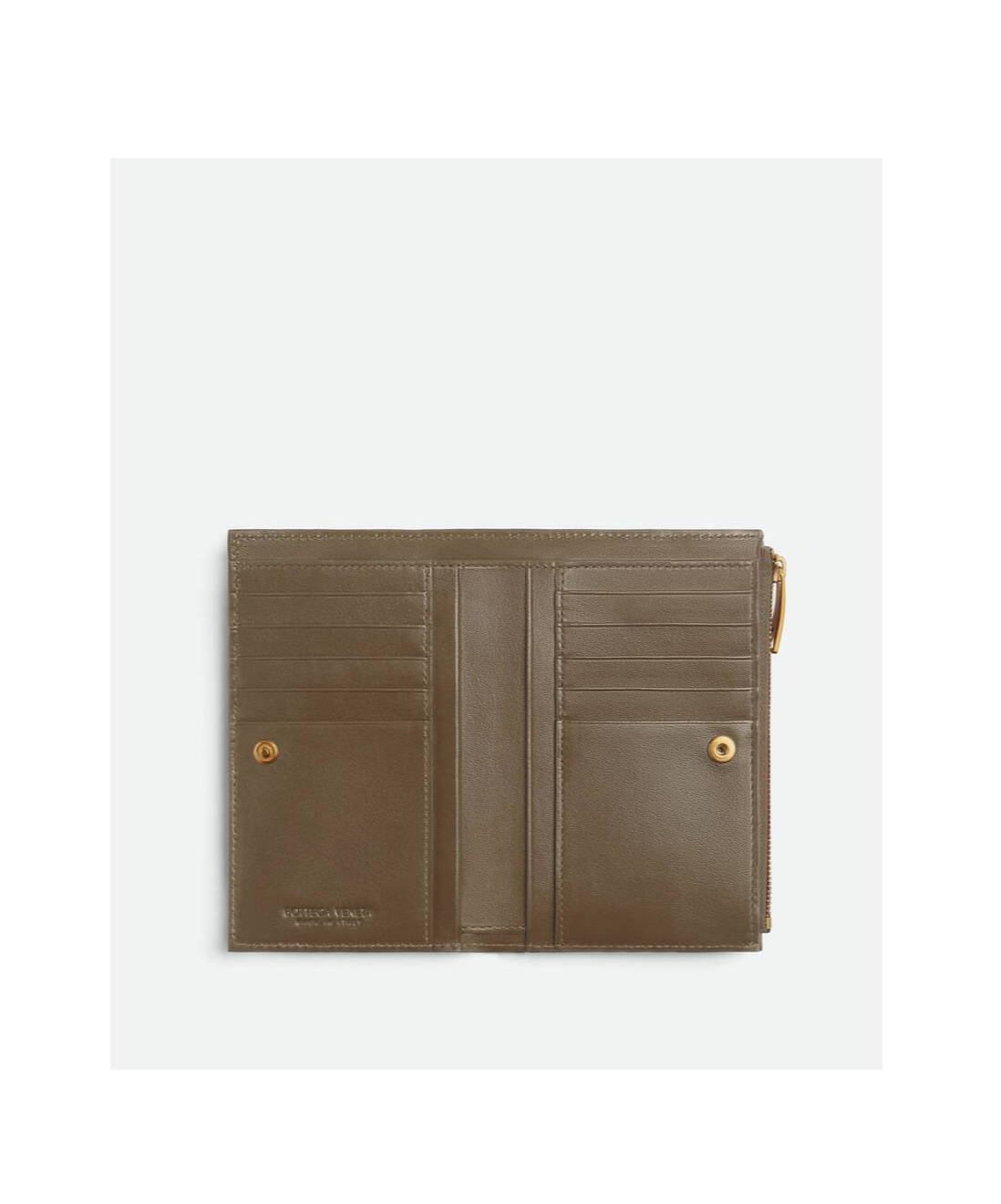 Bottega Veneta Medium Double Fold Wallet In Brown