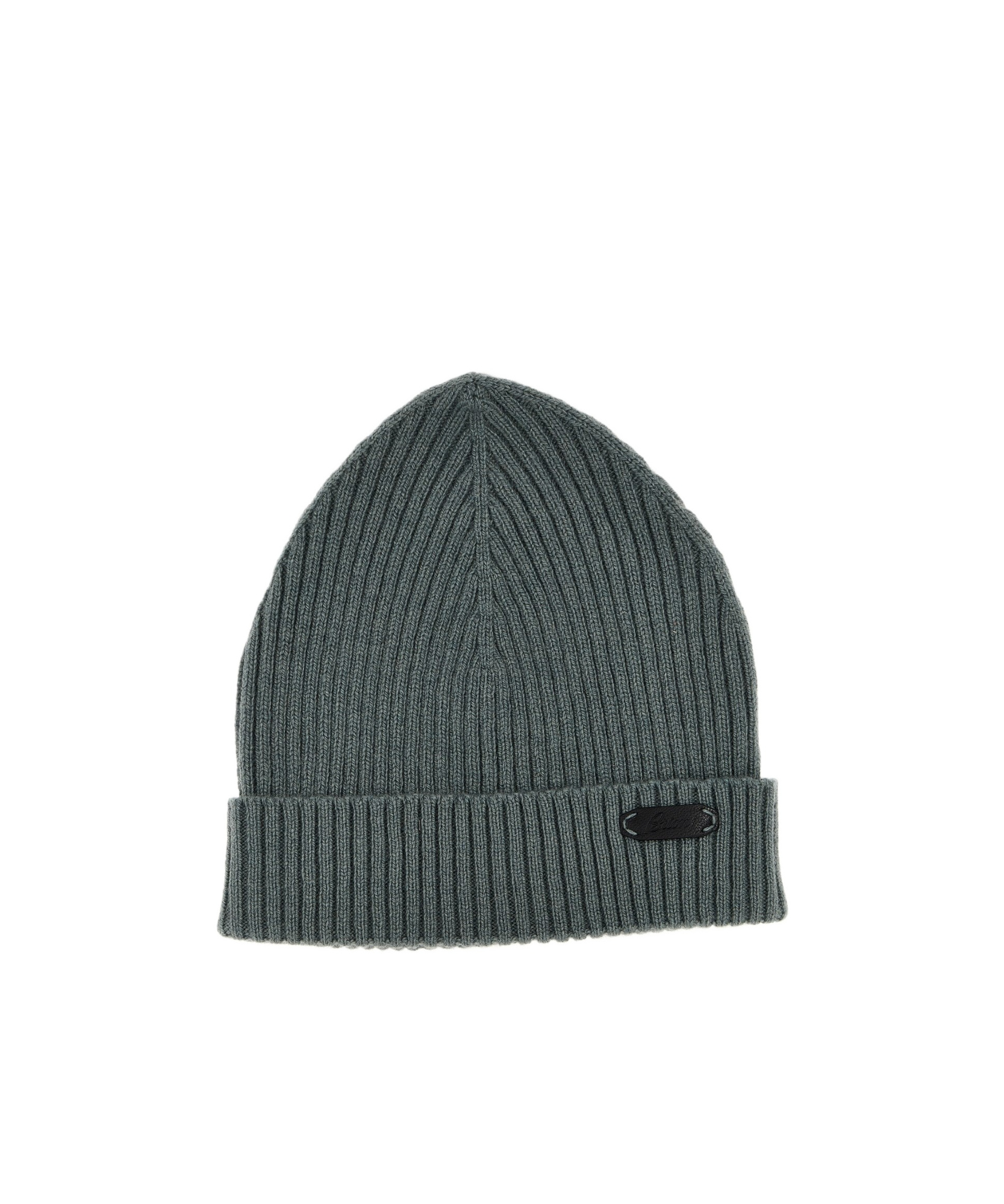 Brioni English Ribbed Beanie Hats Green In Green