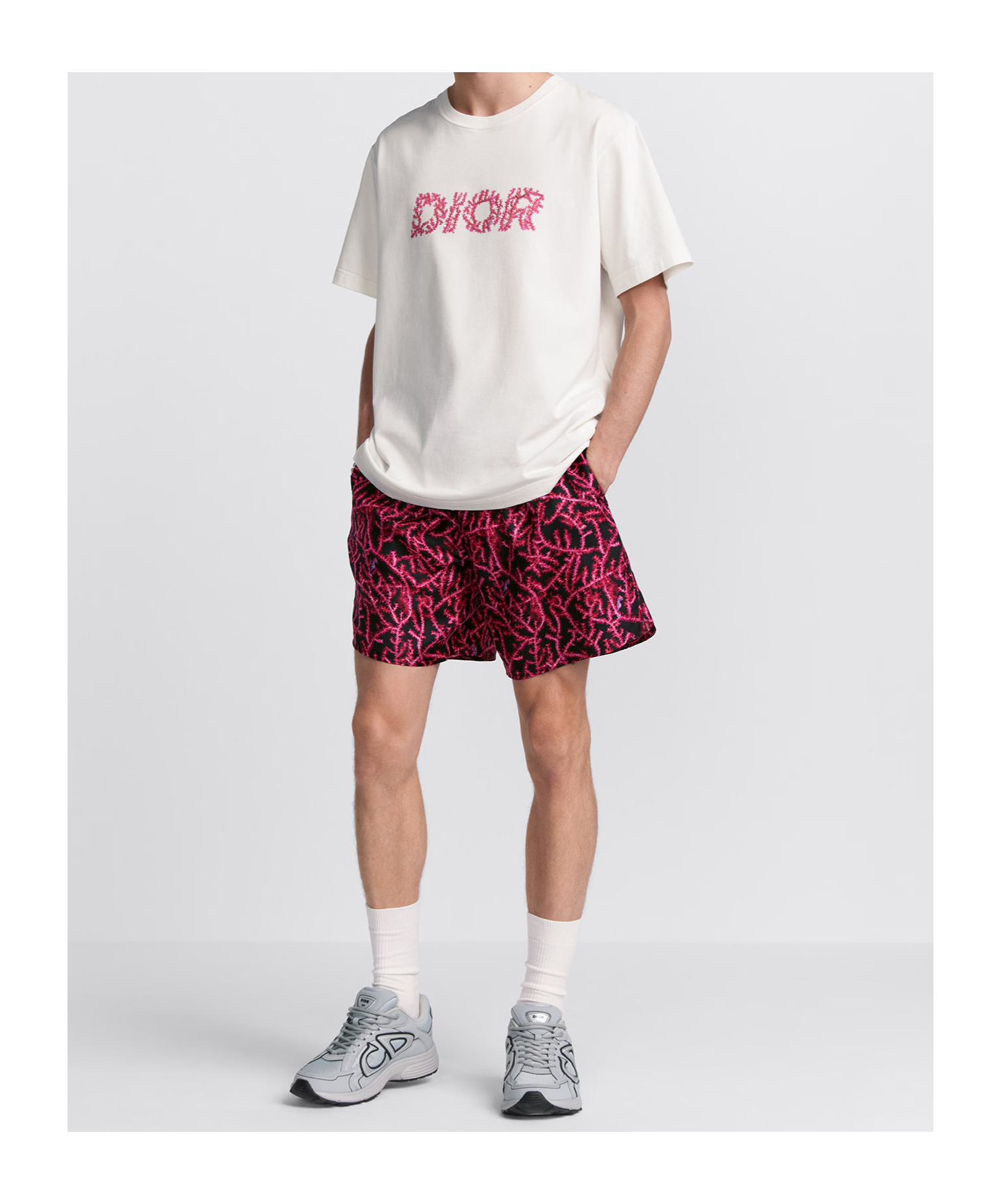 Dior Logo Short-sleeved T-shirt In White