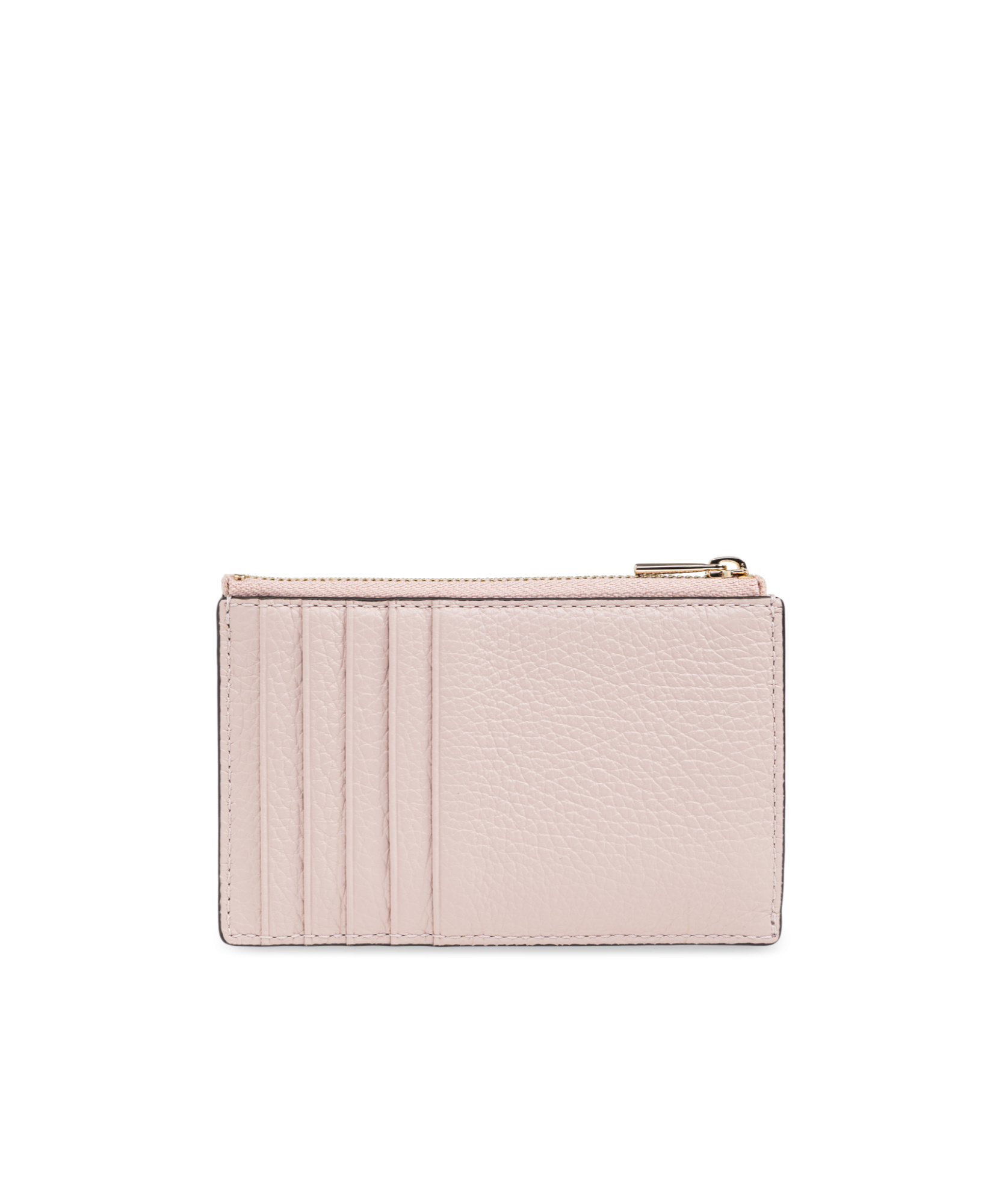 Furla Camelia Logo Plaque Zip-up Medium Card Case In Pink