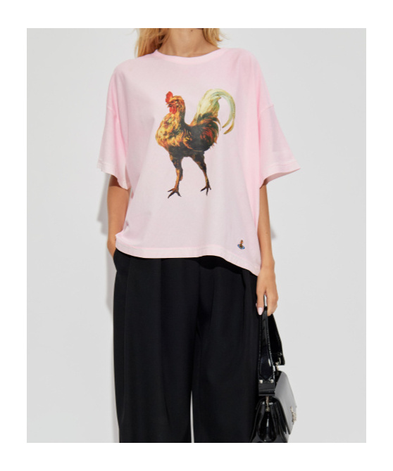 Vivienne Westwood Rooster-print T-shirt In Pink