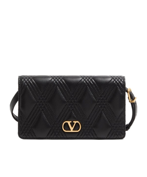 Valentino Garavani Garavani Quiltie 67 Mini Shoulder Bag In Quilted Nappa Leather Woman Black Uni In Black