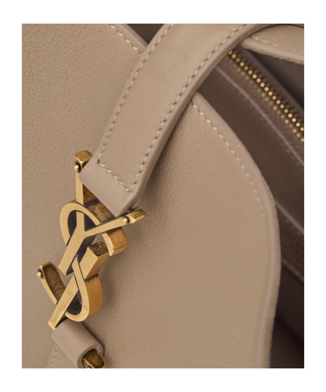 Saint Laurent Le 5 À 7 Supple Large In Smooth Leather In Dark Gray