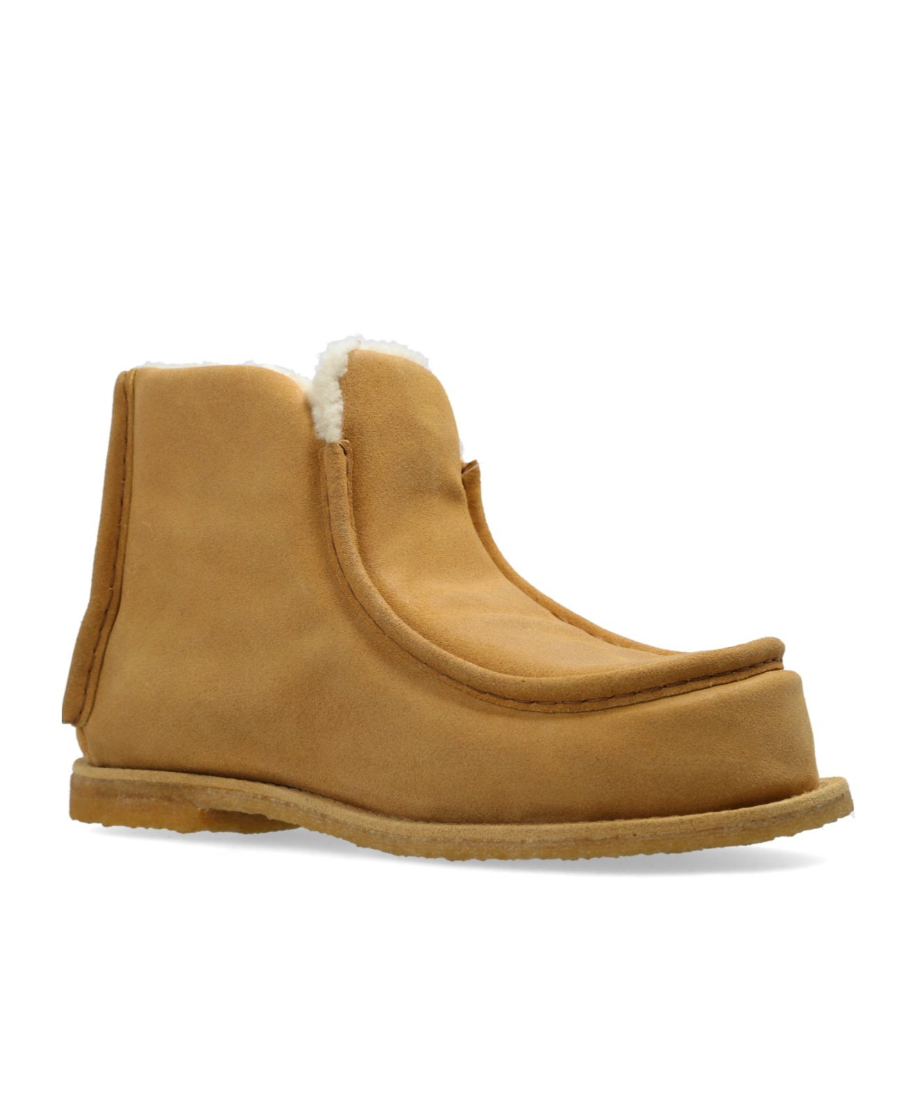 Jw Anderson Man Ankle Boots Camel Size 9 Calfskin In Brown