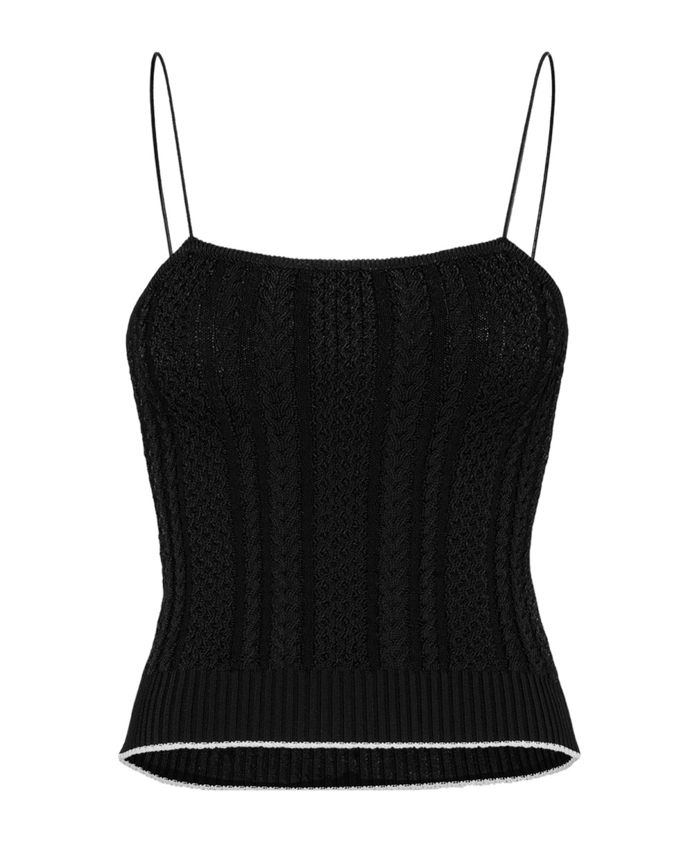 Jacquemus Rib Detail Vest In Black