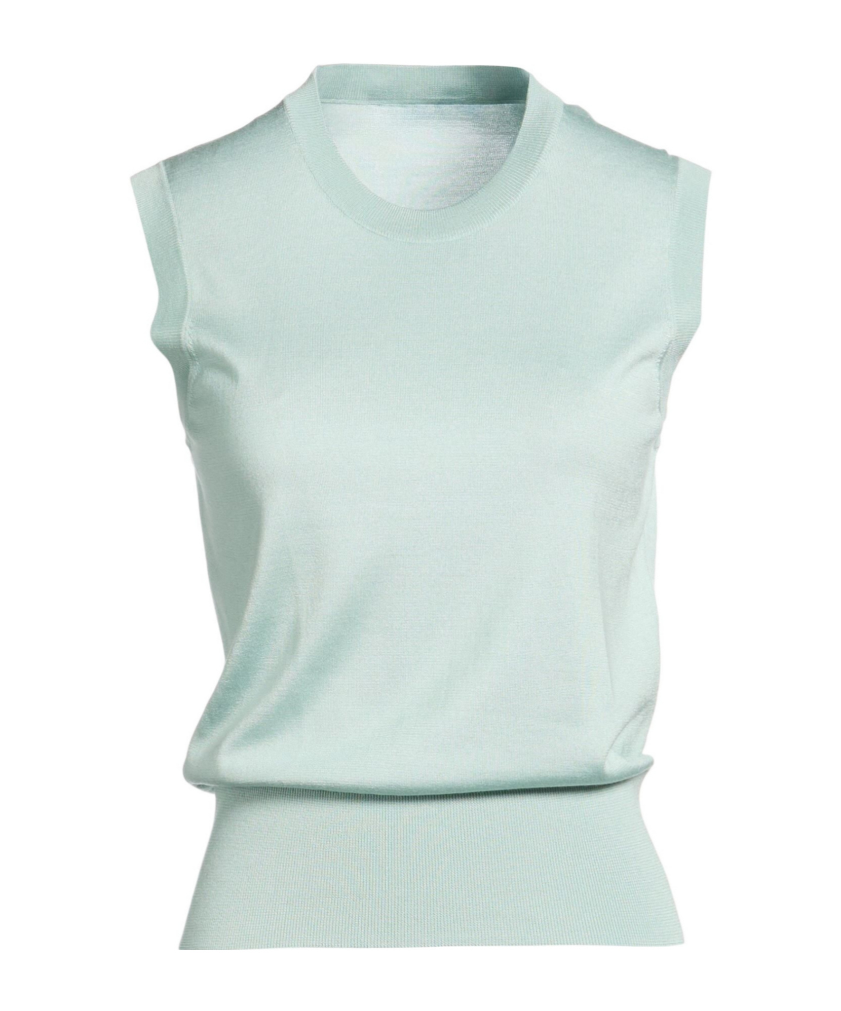 Dolce & Gabbana Simple Sleeveless Knit Top In Green