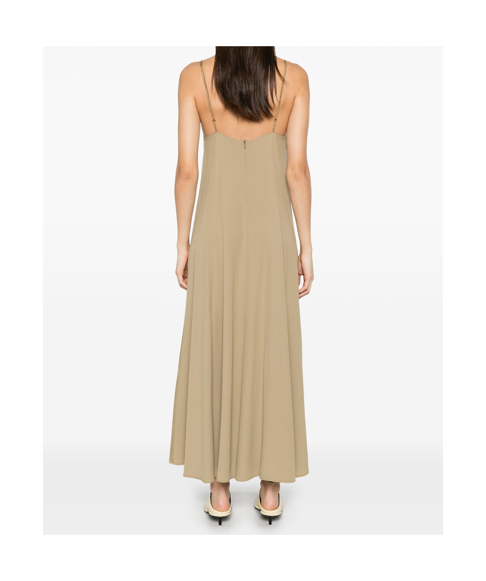 Shop Forte Forte Shift Maxi Dress In Nude