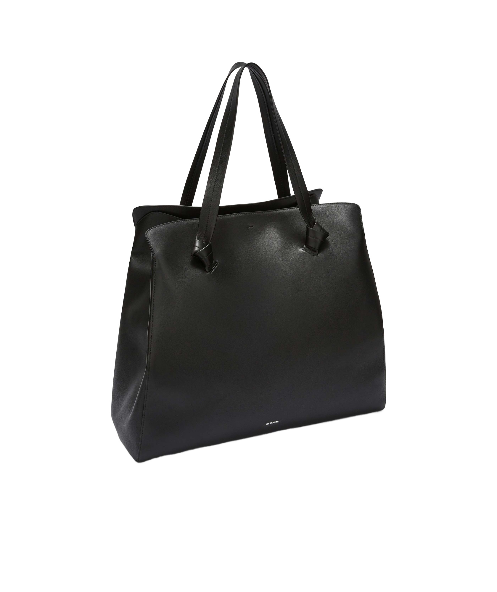 Jil Sander Medium Knot-embellished Tote Bag In Black