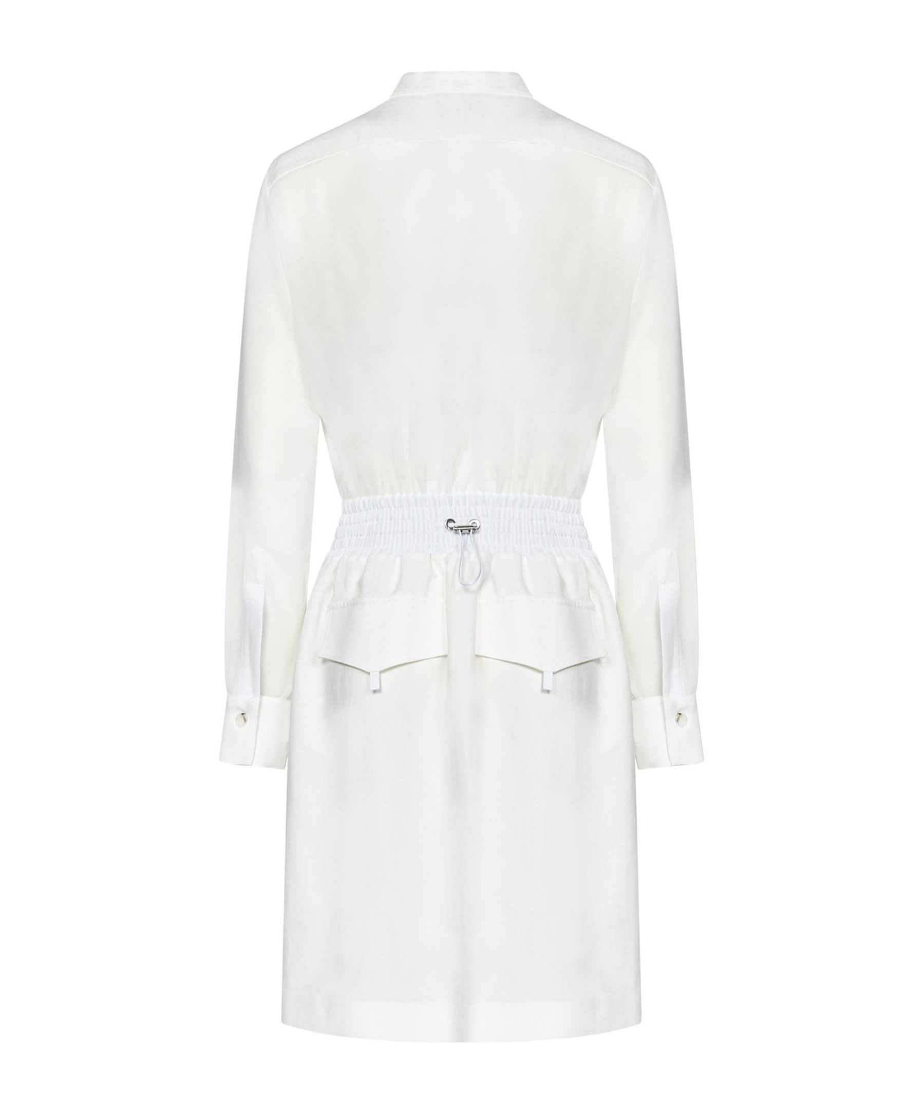 Pinko Mini Shirt Dress With Semi-transparent Georgette Inserts