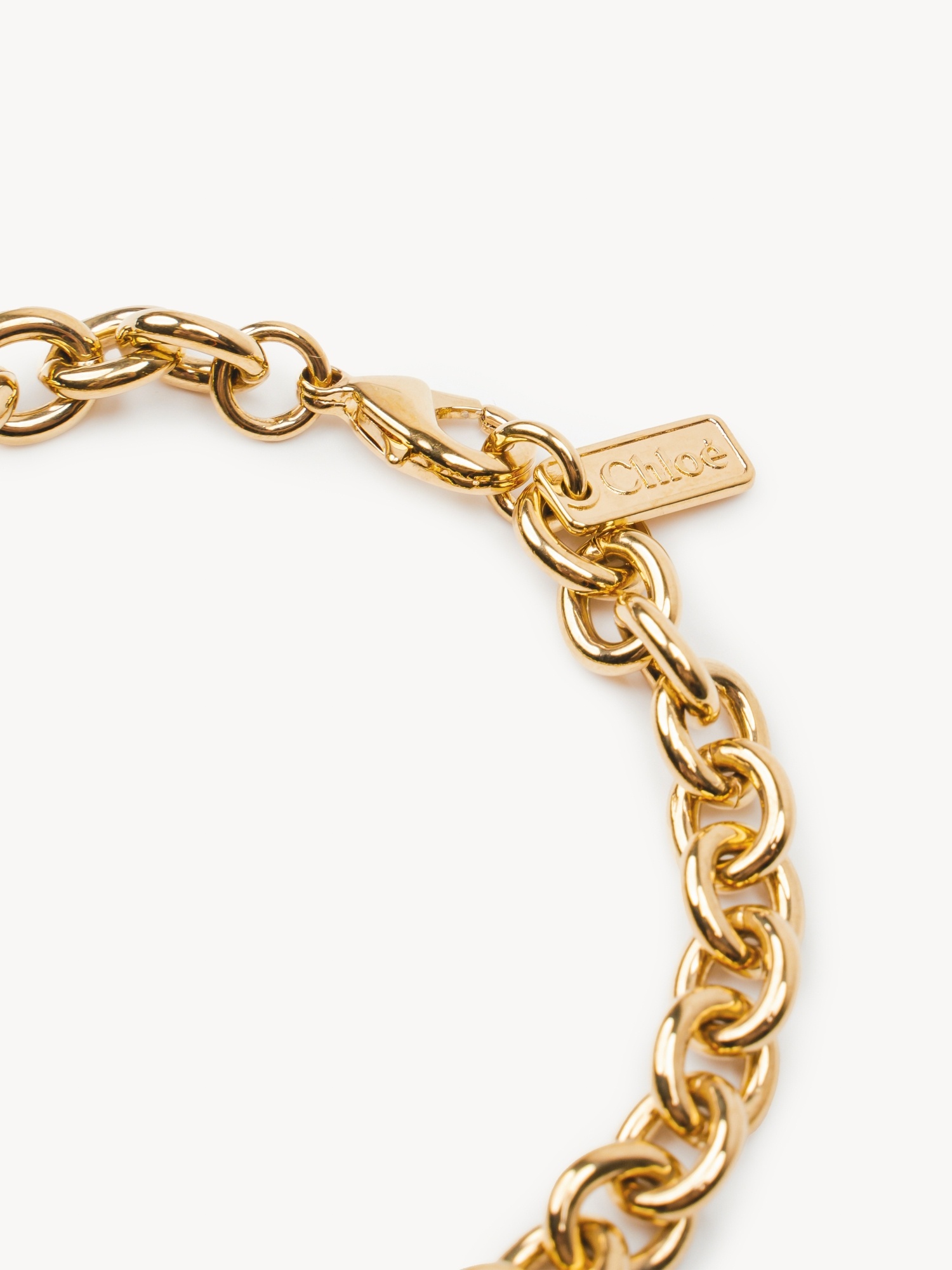 Shop Chloé Logo Bracelet In Yellow