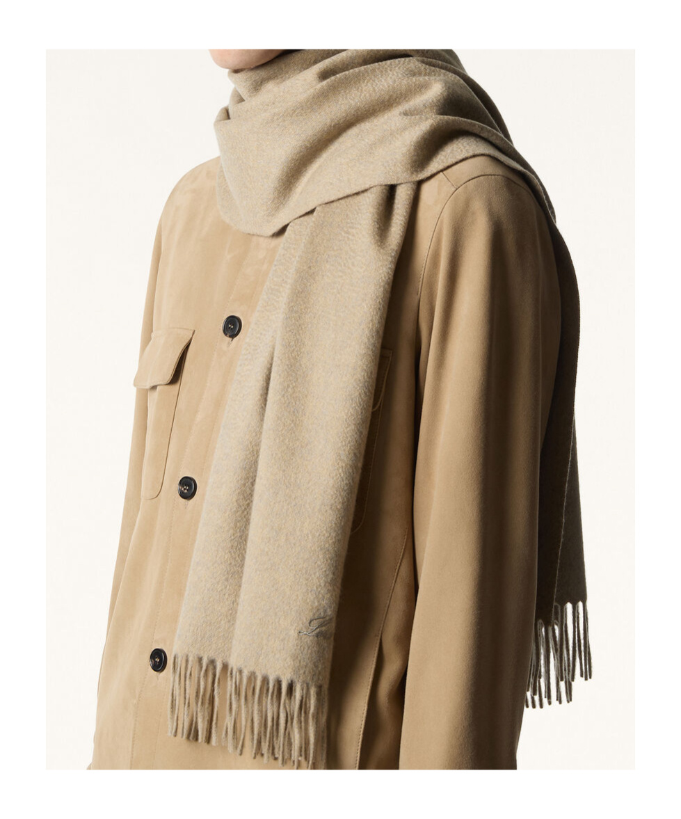 Loro Piana Grande Unita Scarf In Brown