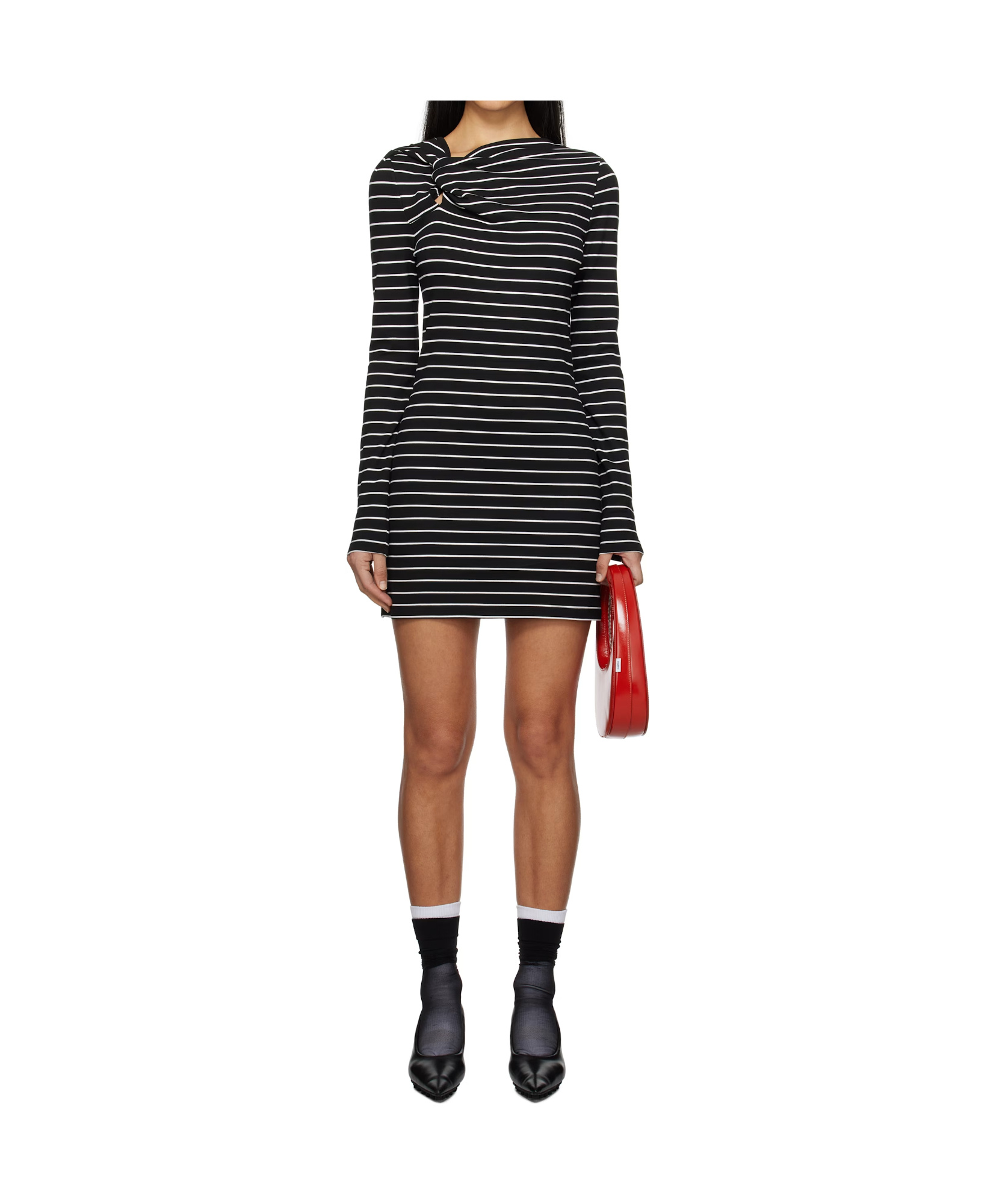 Msgm Striped Mini Dress In Multi
