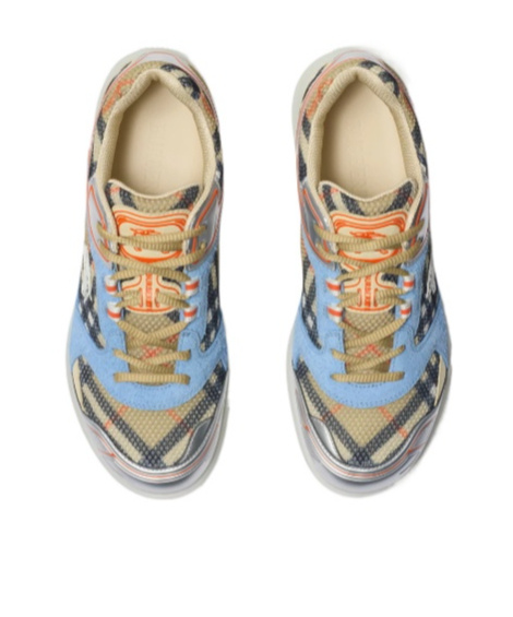 Burberry Multicolor Mesh And Suede Matrix Sneakers In Multi