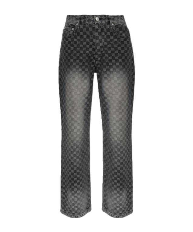 Misbhv Logo Detail Denim Trousers In Gray