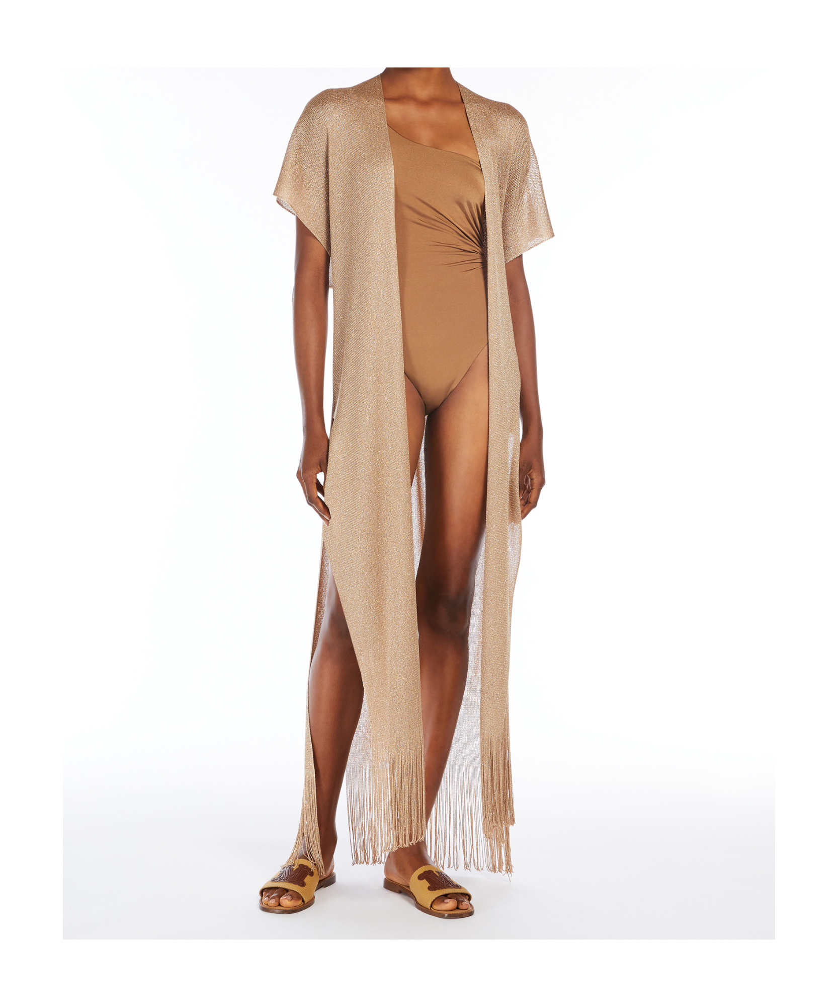 Max Mara Belted Knitted Cardigan In Neutral