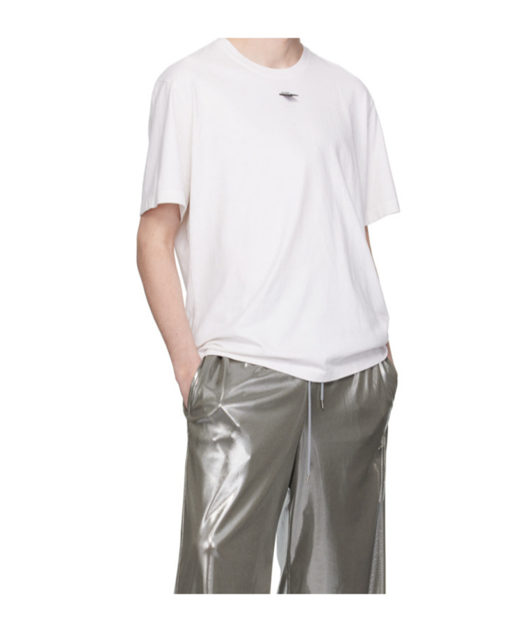 Doublet Sd Card-appliqué Cotton T-shirt In White
