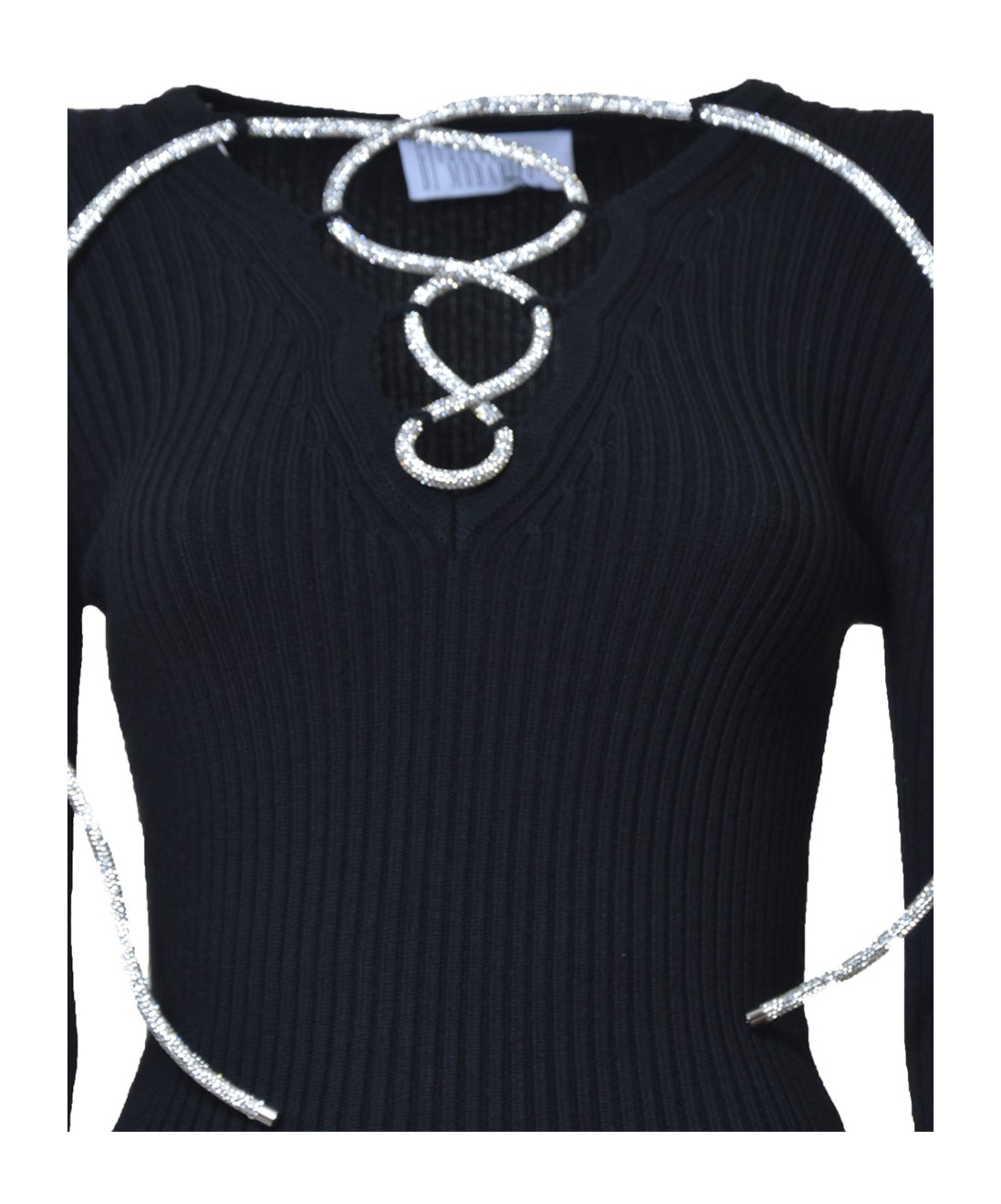 Giuseppe Di Morabito Lace-up Ribbed-knit Top
