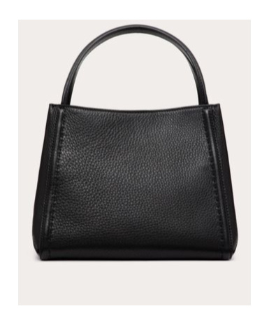 Valentino Garavani Garavani Alltime Medium Handbag In Grainy Calfskin Woman Black Uni In Black