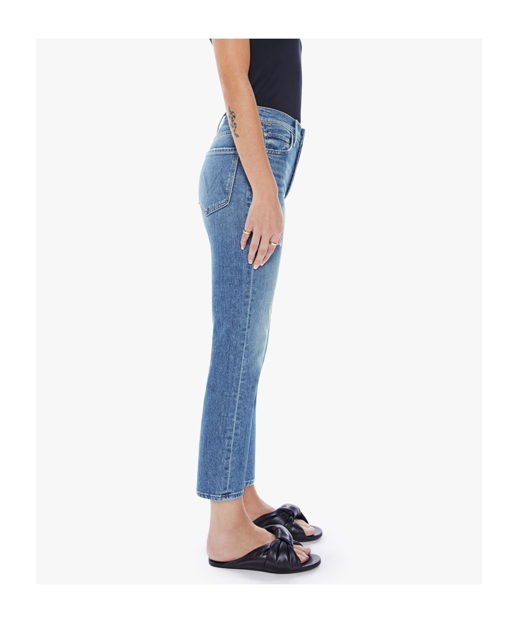 Mother The Tomcat Oui Oui Straight Jean In Blue