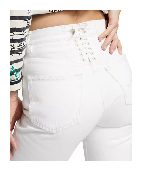 R13 Lace Back Jane Jean In White