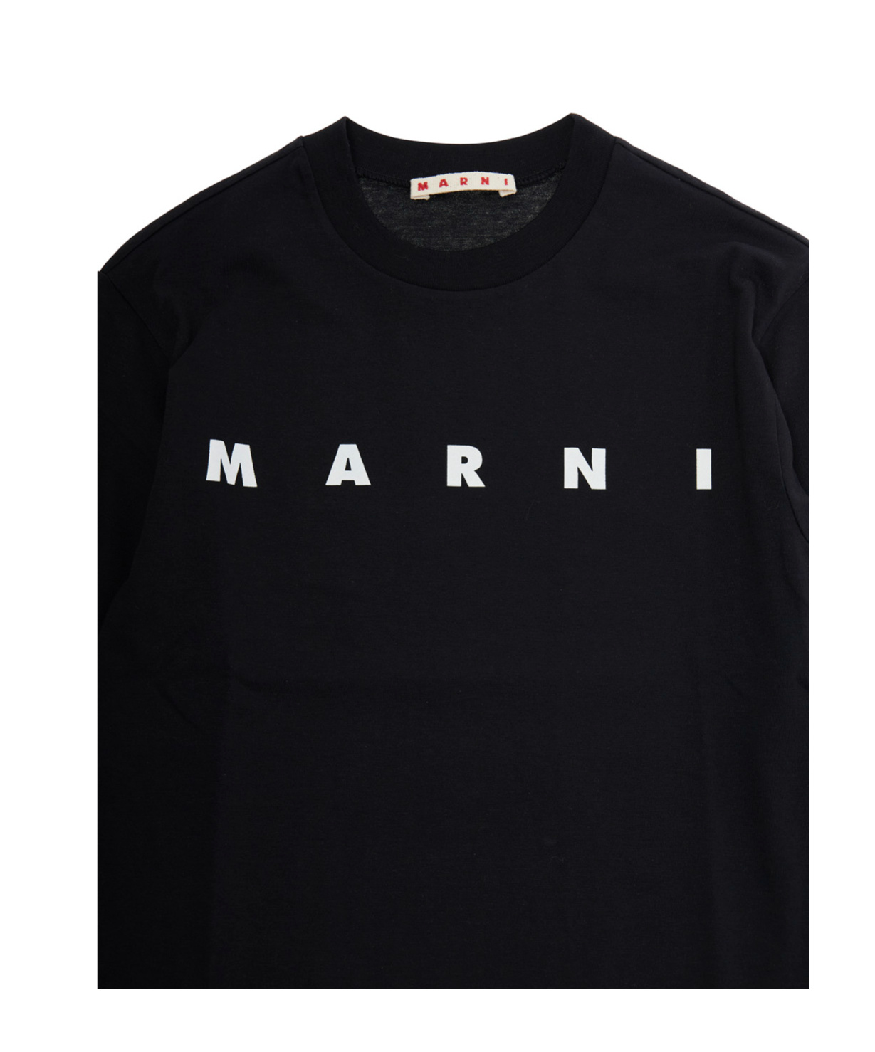 Marni Kids Long Sleeve Crew Neck T-shirt In Black