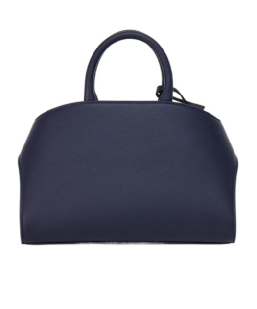 Ferragamo Logo-print Leather Tote Bag In Blue