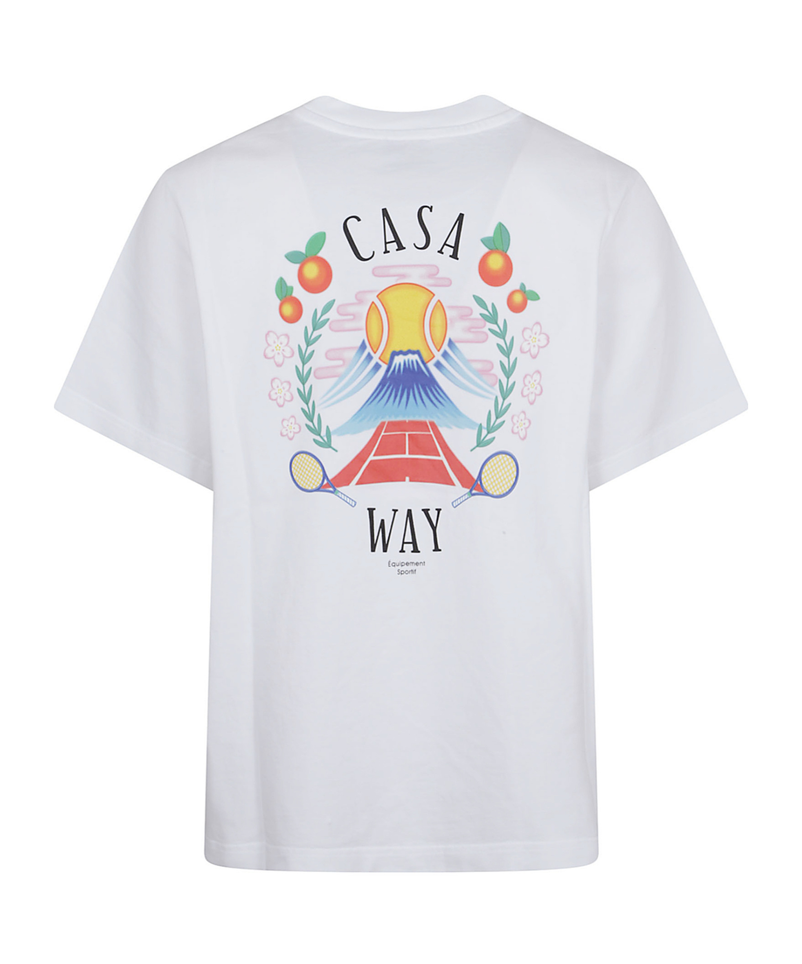 Casablanca T-shirt Girocollo Con Logo Sul Fronte In White