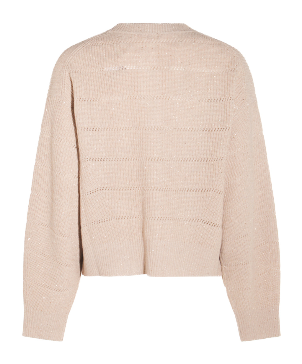 Brunello Cucinelli Long Sleeves Ribbed Crewneck Knitwear