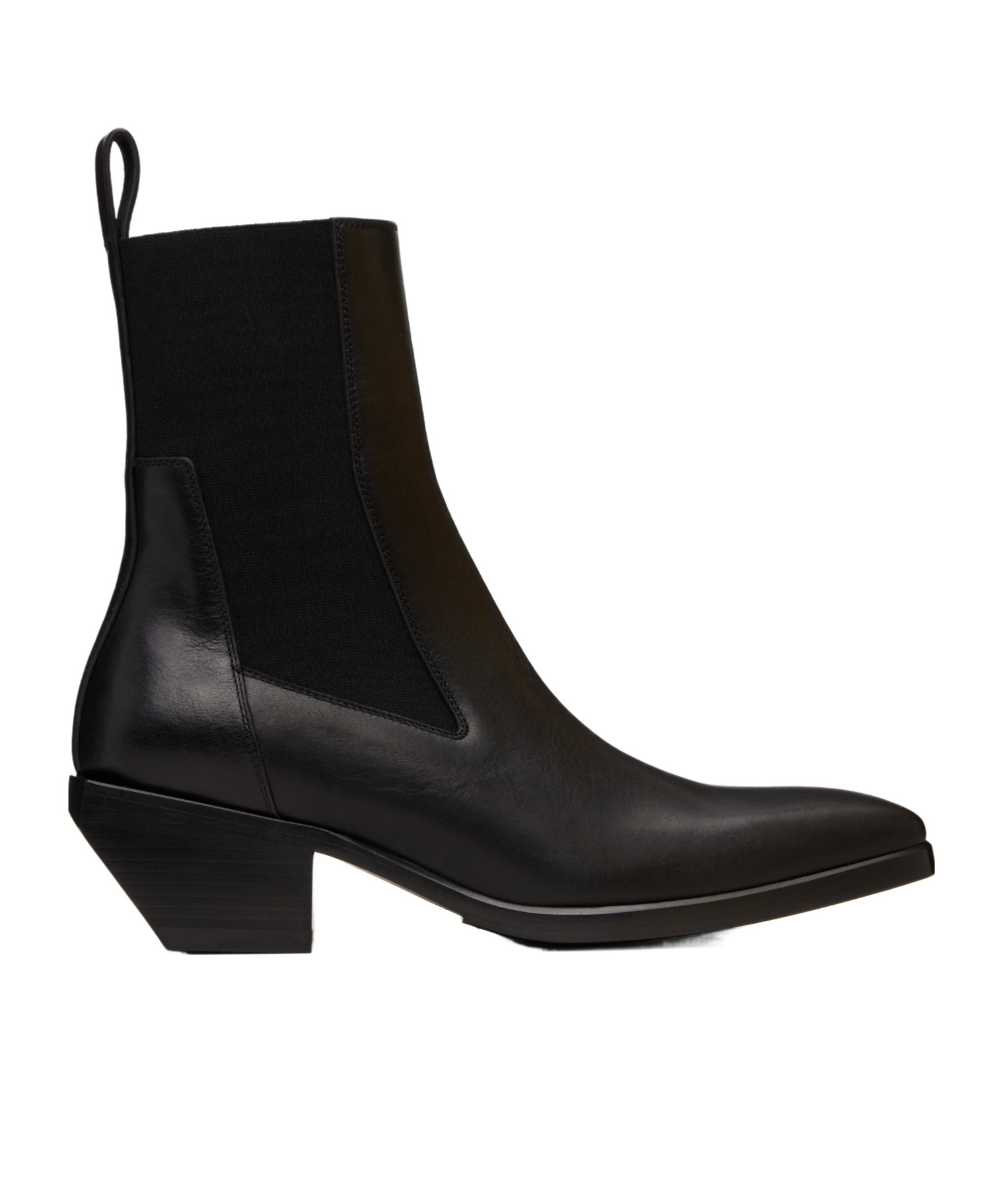 Rick Owens Square Toe Ankle Boots In Black