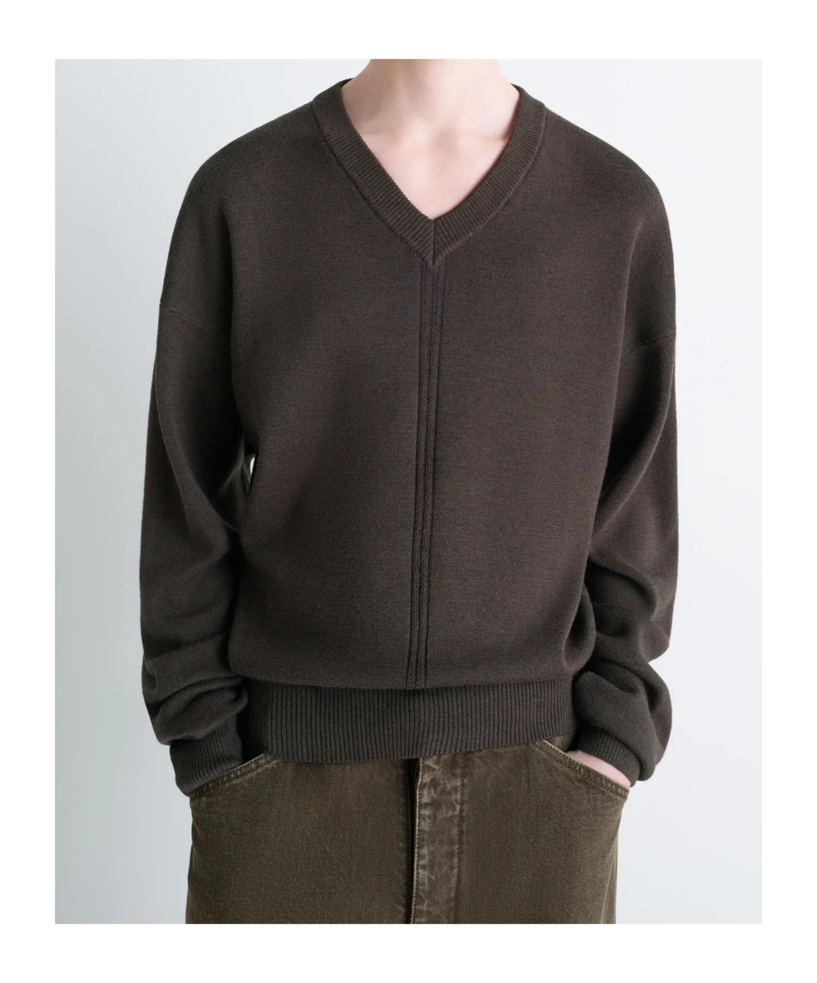 Lemaire Fabric Sweaters In Brown