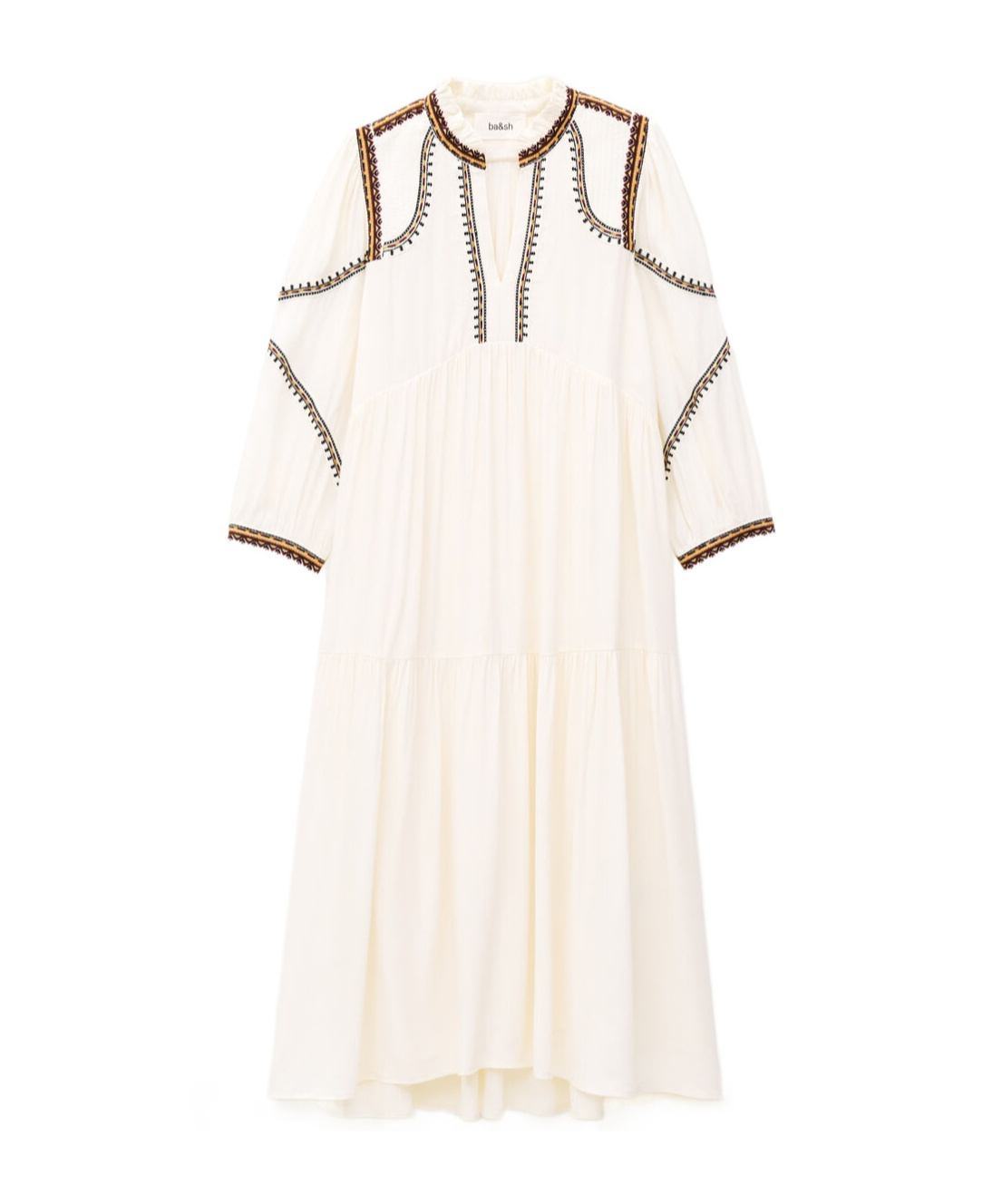 Bash Tunia Long Dress In White