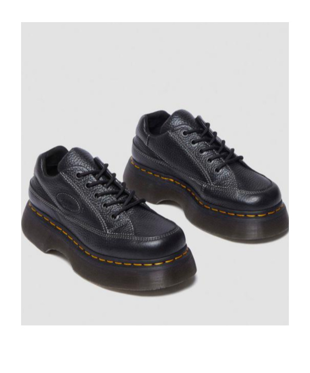 Dr. Martens' 1461 Ii Tumbled Nubuck Leather Platform Casual Shoes In Black