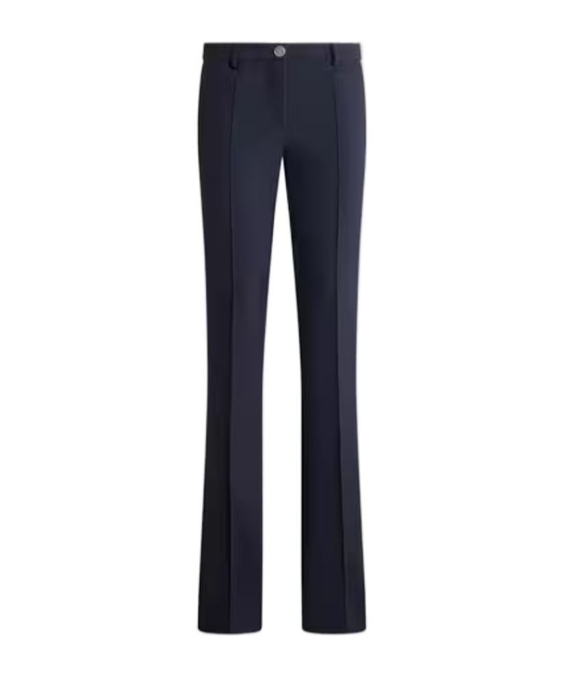 Etro Button-fastening Flared Trousers In Blue