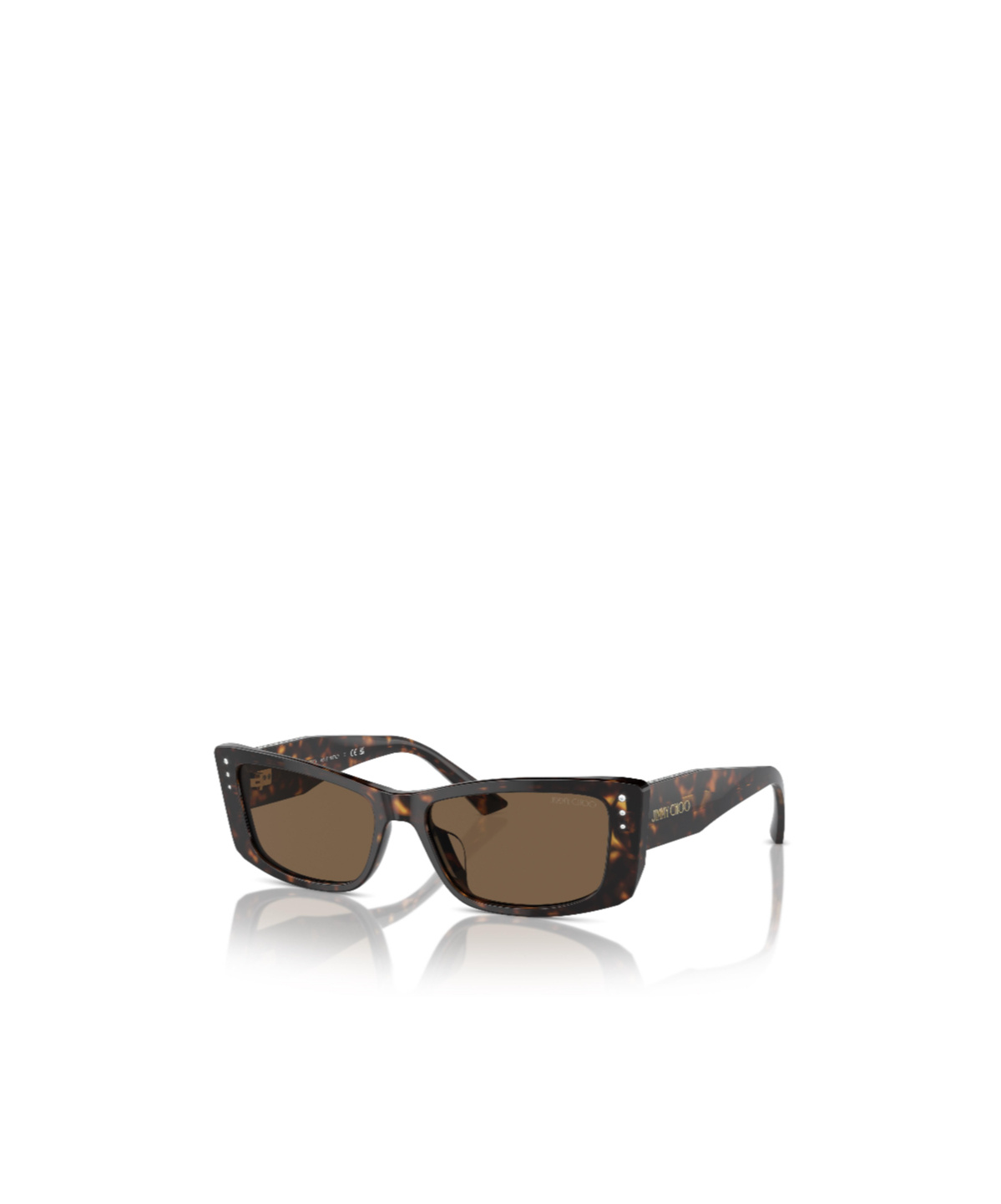 Jimmy Choo Eyewear Rectangle Frame Sunglasses In Brown