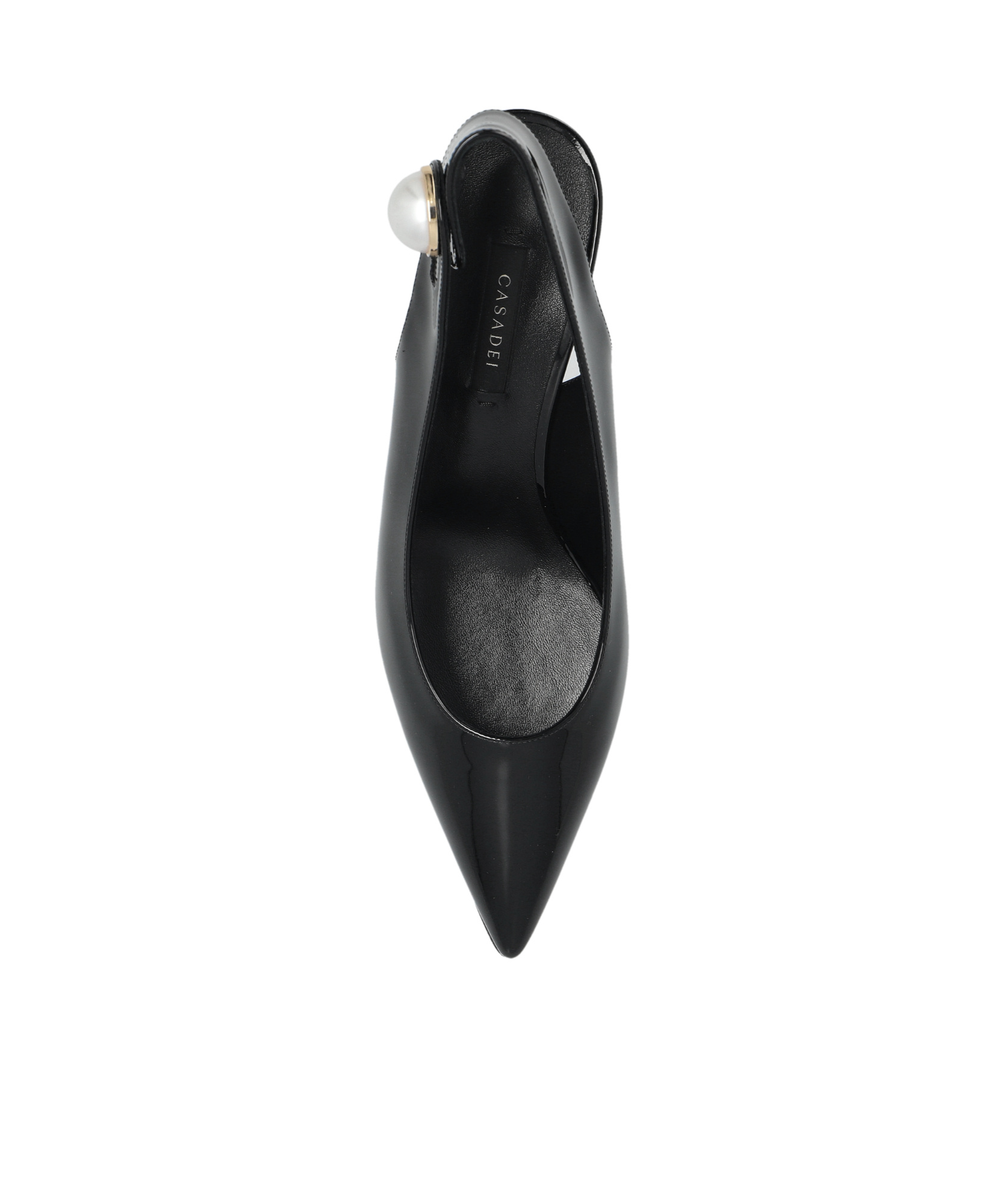 Casadei Pointed High-heeled Sandals In Black