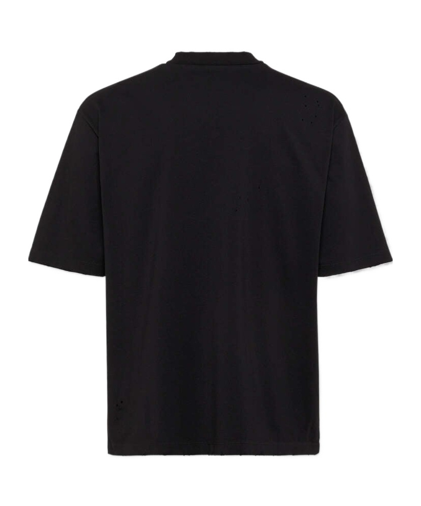 Dsquared2 Graphic Print Crew Neck Short Sleeve Top In Black