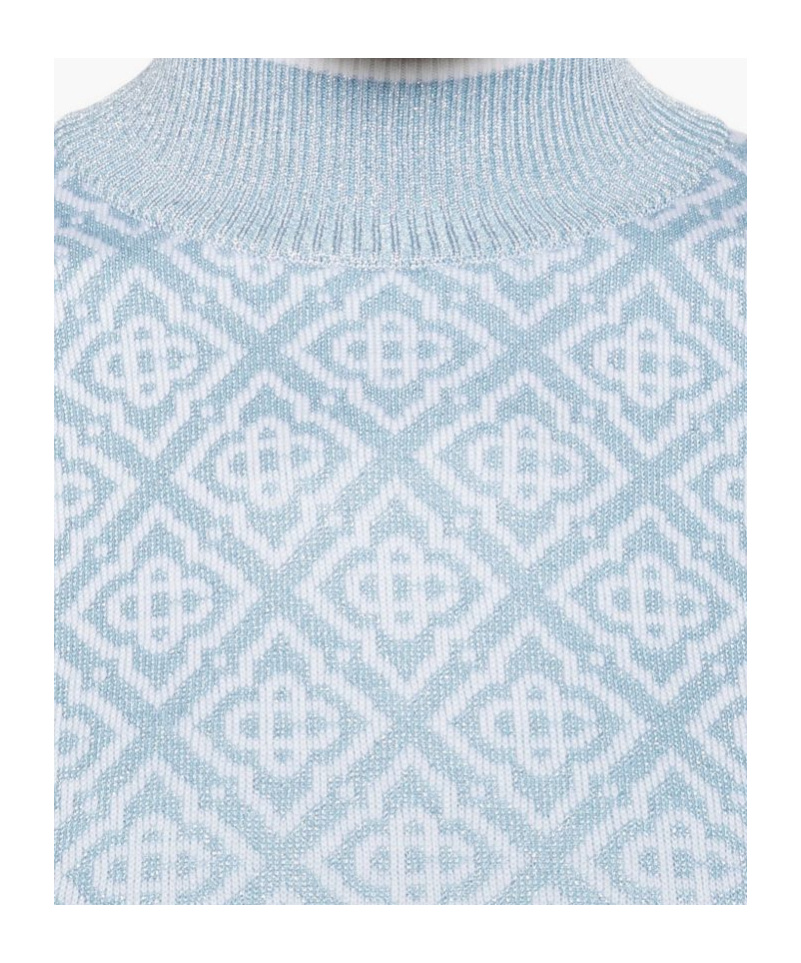 Casablanca Turtleneck Long-sleeved Sweater In White