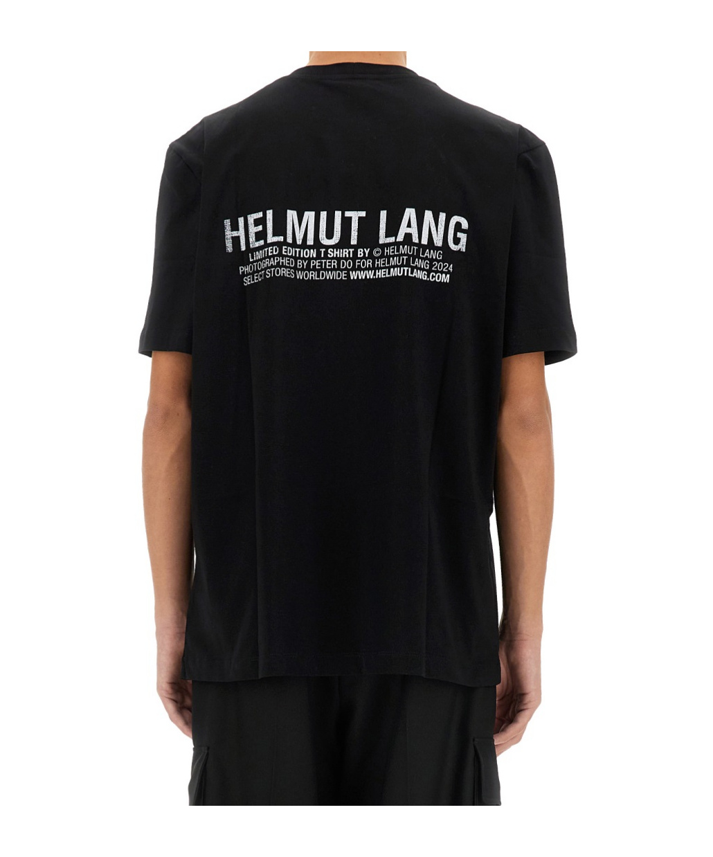 Helmut Lang Graphic Print T-shirt In Black