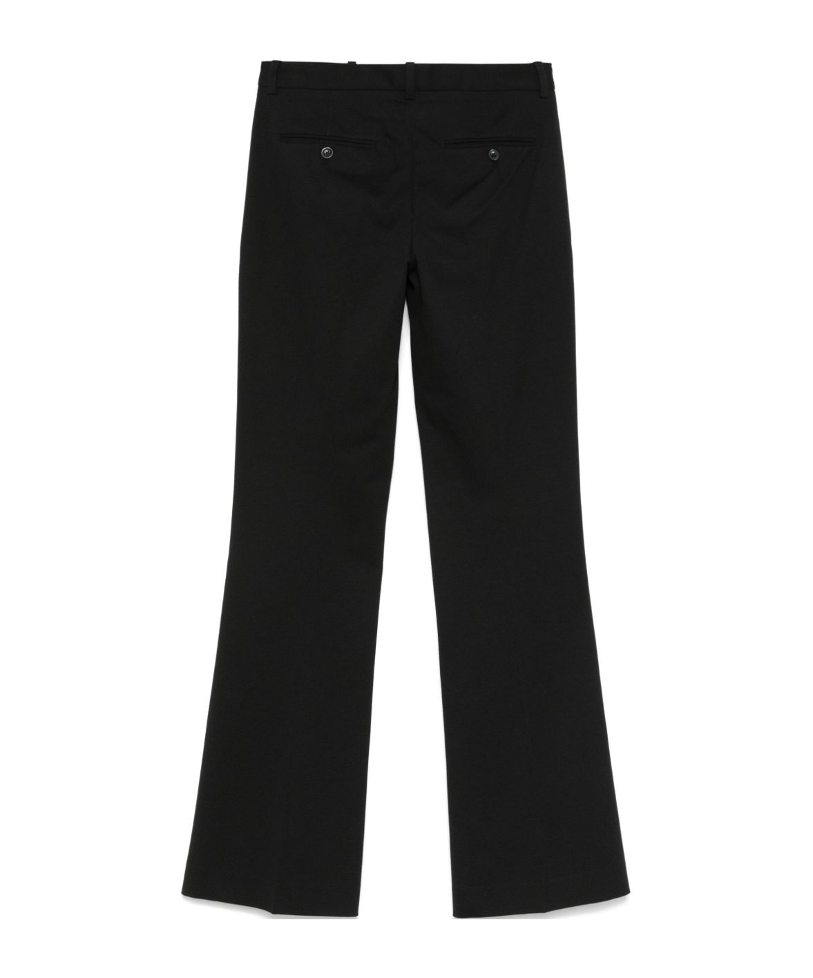 Shop Circolo 1901 Oxford Flared Trousers In Black