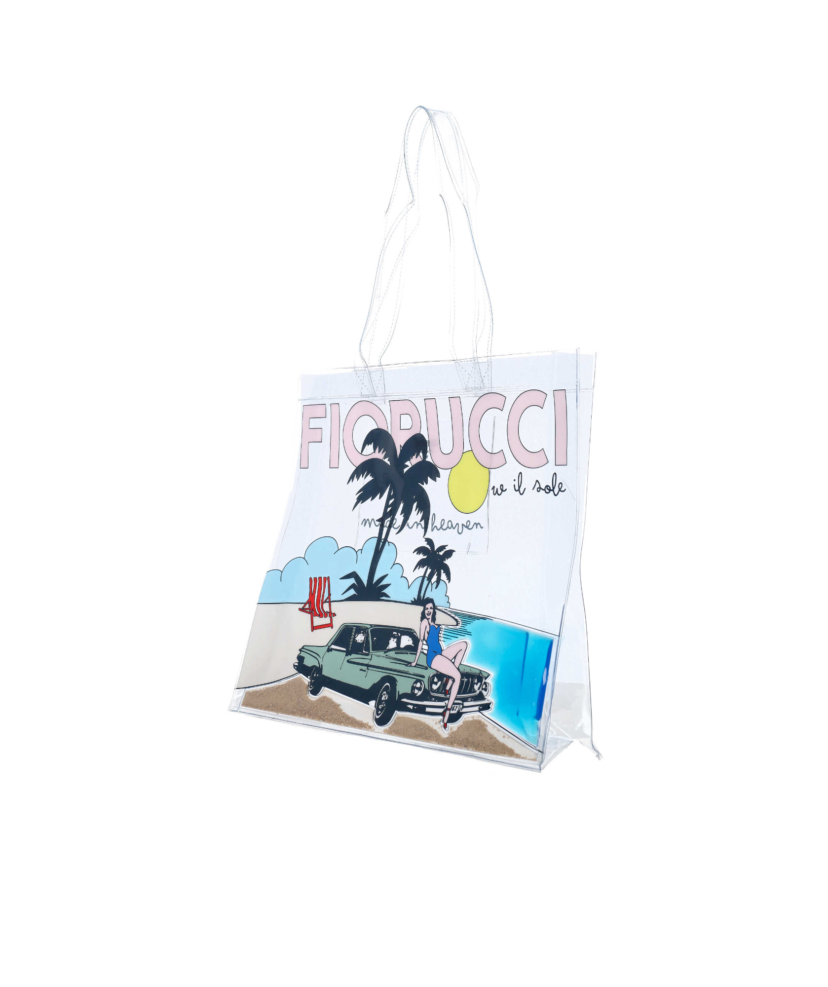 Fiorucci Multicolour Pvc Shopper In White