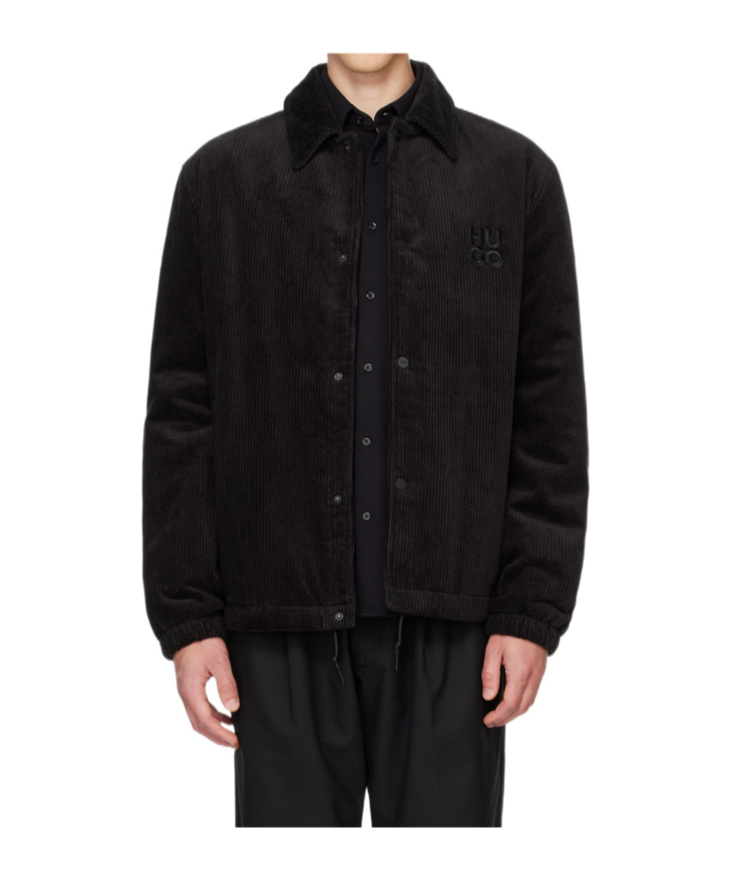 Hugo Boss Long-sleeved Casual Jacket In Black