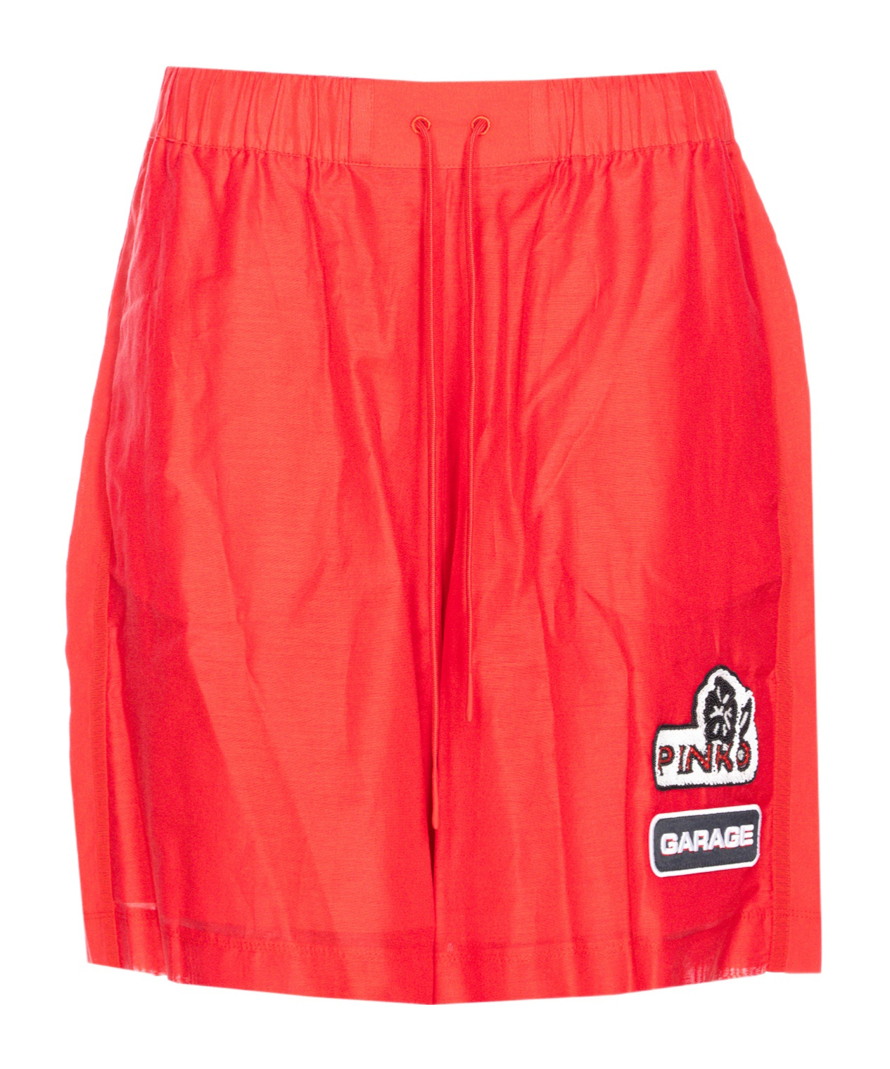 Pinko Lewis Bermuda Shorts Elastic Waistband In Red