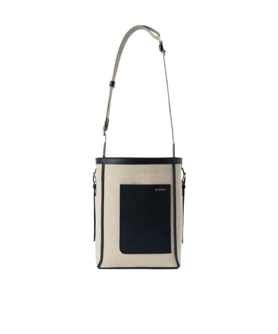 Valextra Soft Canvas Bucket Mini Bag