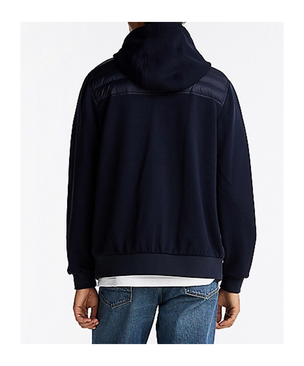 Shop Tommy Hilfiger Panelled Hood Jacket In Black