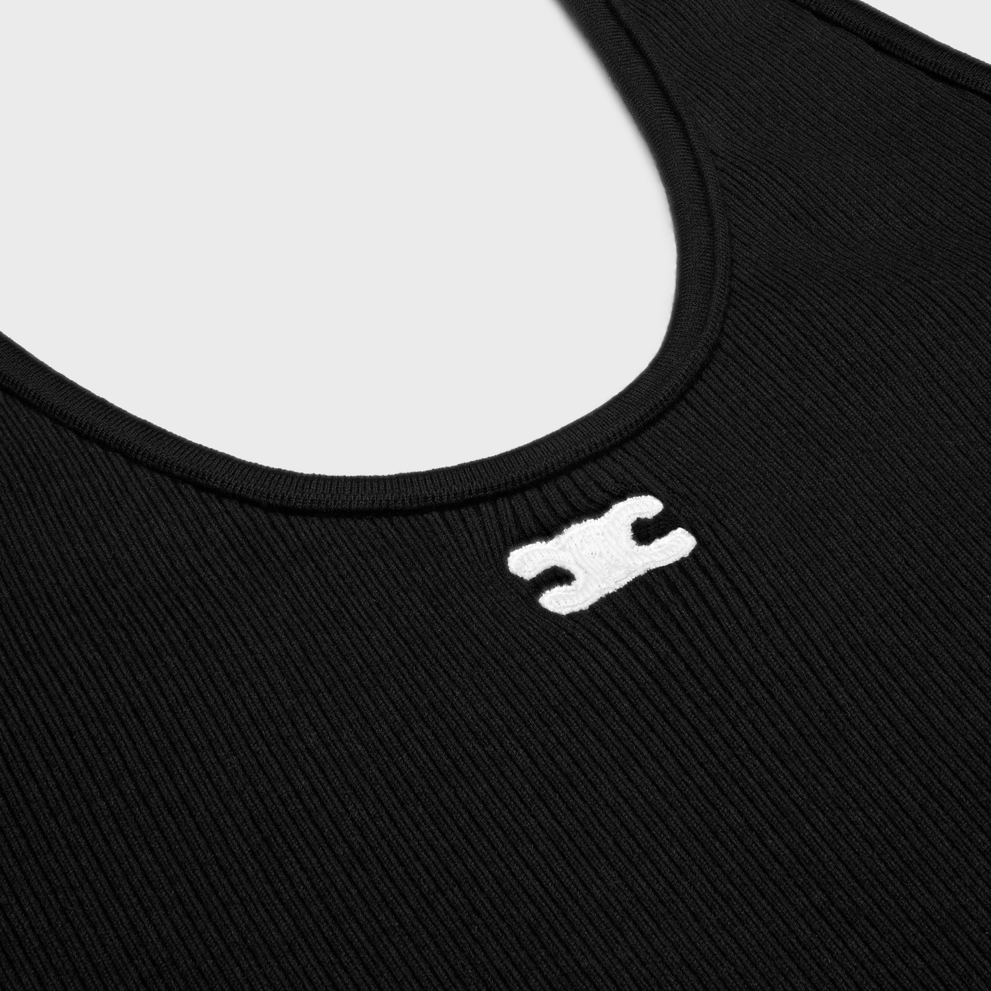 Celine Triomphe Bra In Athletic Cotton In Black